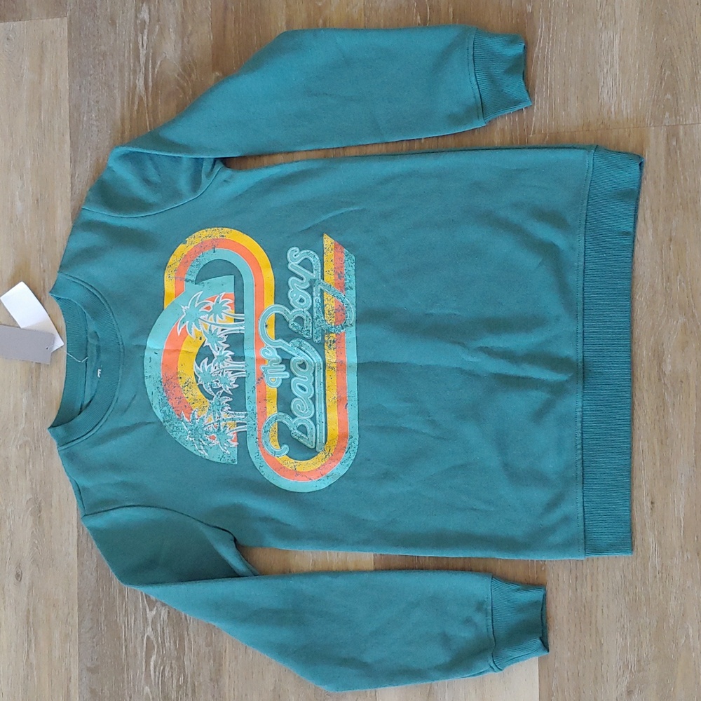 NWT The Beach Boys Women's Graphic Sweatshirt Green Size XS